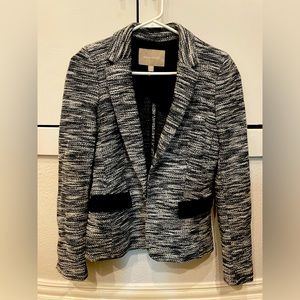 Banana Republic Black and White Tweed Blazer